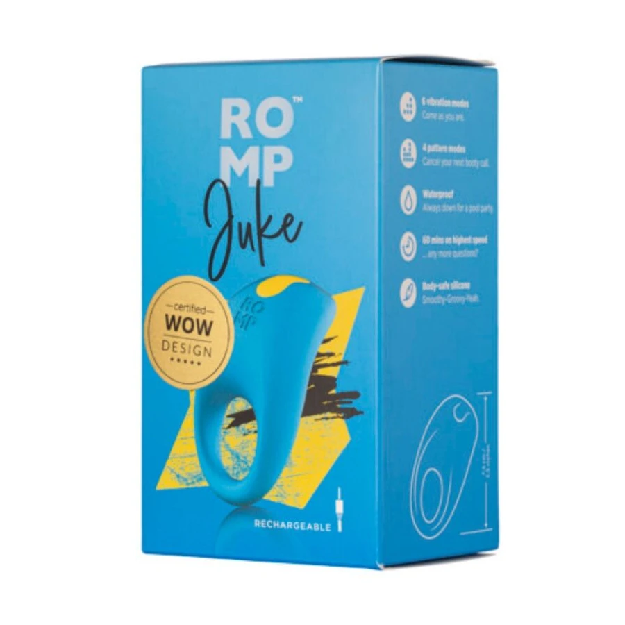 ROMP - JUKE SILICONE PENIS RING WITH CLITORAL STIMULATION VIBRATOR